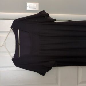 Lane Bryant Size 18/20 Navy Blue Eyelet Shift Dress